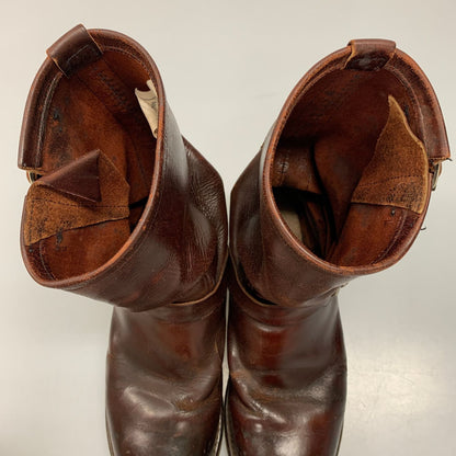 レッドウィング エンジニアブーツ レザー ワーク 7インチ シューズ ブラウン メンズ サイズ6.5 REDWING 約25.5cm【AFD5】