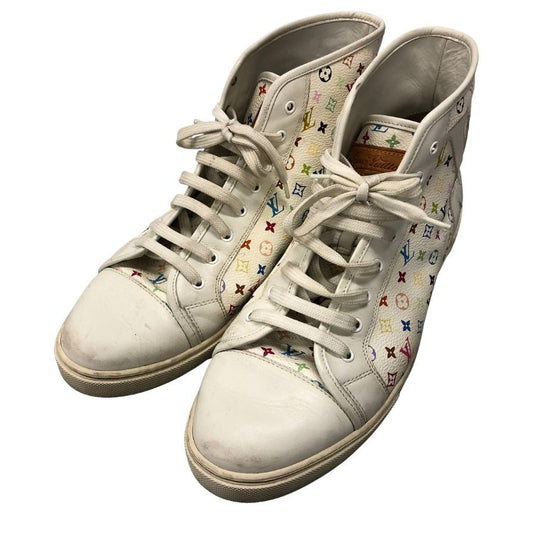 ルイヴィトン モノグラム マルチカラー PVC レザー ハイカットスニーカー メンズ サイズ40 ホワイト LOUIS VUITTON 約25.0cm【AFC29】