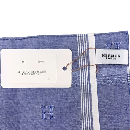エルメス ハンカチ コットン100% ブルー系 レディース HERMES