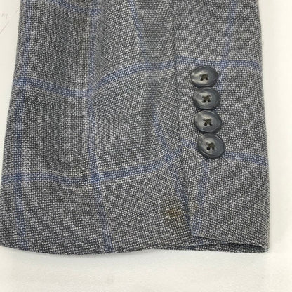 美品◆ブルックス ブラザーズ テーラードジャケット シングル グレー チェック柄 MILANO サイズ44 メンズ Brooks Brothers 【AFA16】