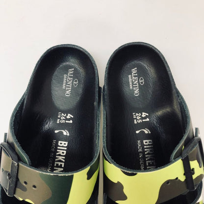 ヴァレンティノ ガラヴァーニ×ビルケンシュトック サンダル アリゾナ 迷彩柄 メンズ サイズ41 VALENTINO GARAVANI×BIRKENSTOCK 約26.5cm【AFC34】