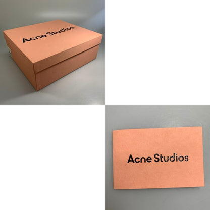 アクネストゥディオス アンクルブーツ ラバー ロゴ ブラック レディース サイズ38 AD0682 Acne Studios 約24.0cm【AFD12】