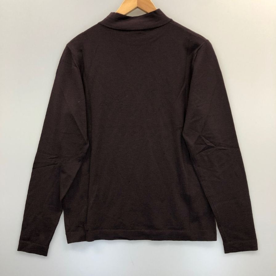 美品◆ザノーネ ウール  ハイネック シャツ メンズ サイズ 46 ブラウン系 ZANONE 【AFB1】