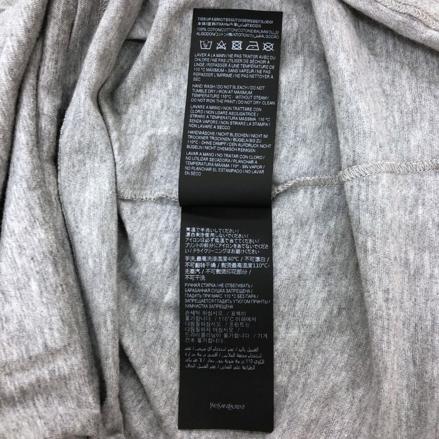 極美品◆サンローラン パリ Tシャツ リバースロゴ メンズ グレー サイズL SAINT LAURENT PARIS 【AFB16】