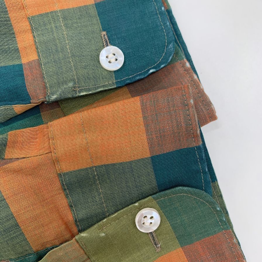 美品◆ブレント 60S 長袖シャツ ヴィンテージ チェック メンズ サイズM BRENT 【AFB27】
