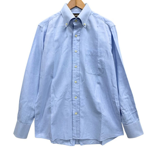 極美品◆ポールスチュワート シャツ 長袖 綿 メンズ ブルー サイズL Paul Stuart 【AFB3】