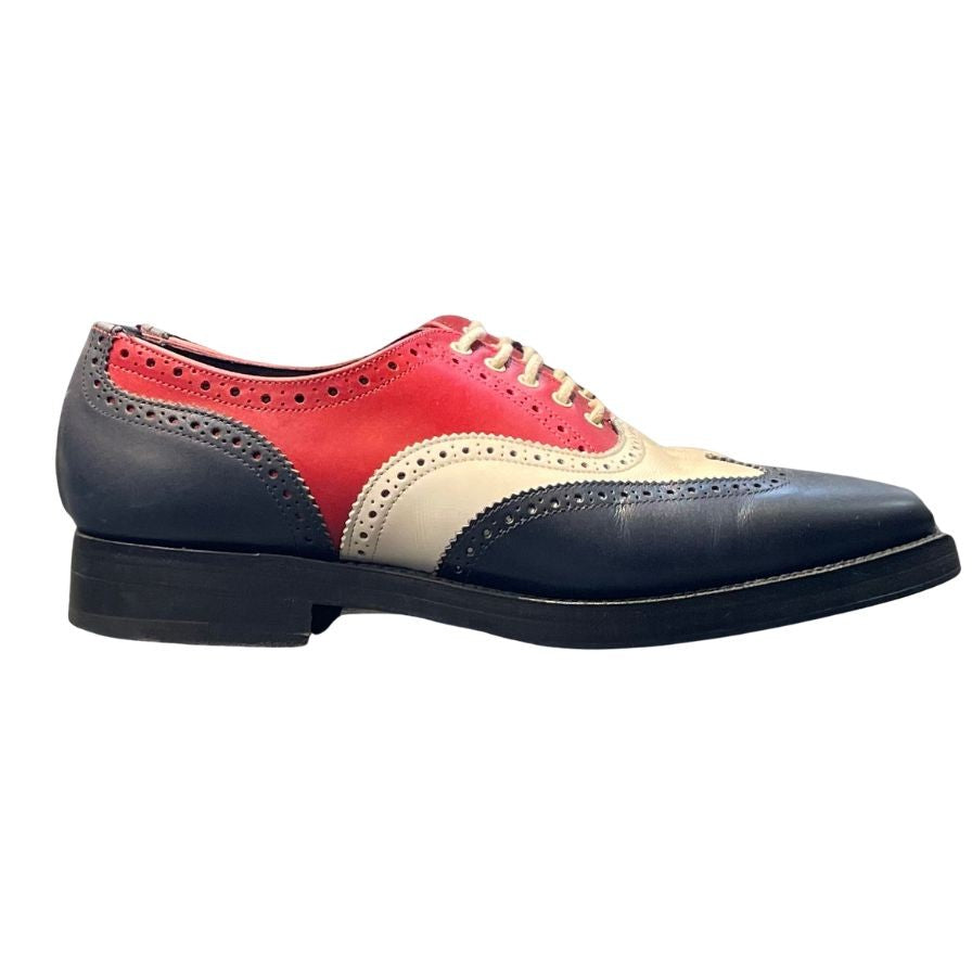 トリッカーズ ニードルス別注 レザーシューズ ウイングチップ トリコロール メンズ サイズUK8  Tricker’s ビジネスシューズ 約27.0cm【LA】【中古】