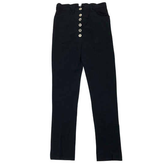 アンドゥムルメステール レースアップパンツ ブラック レディース サイズ36 ANN DEMEULEMEESTER 【AFB1】