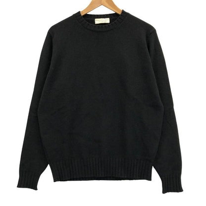 美品◆フィリッポ デ ローレンティス ウールニット カシミヤ混 SUPER120's ブラック メンズ サイズ48 filippo de laurentiis 【AFB4】
