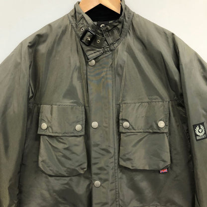 極美品◆ベルスタッフ ジャケット ナイロン ベルト付き  カーキ メンズ サイズ40 BELSTAFF 【AFA18】