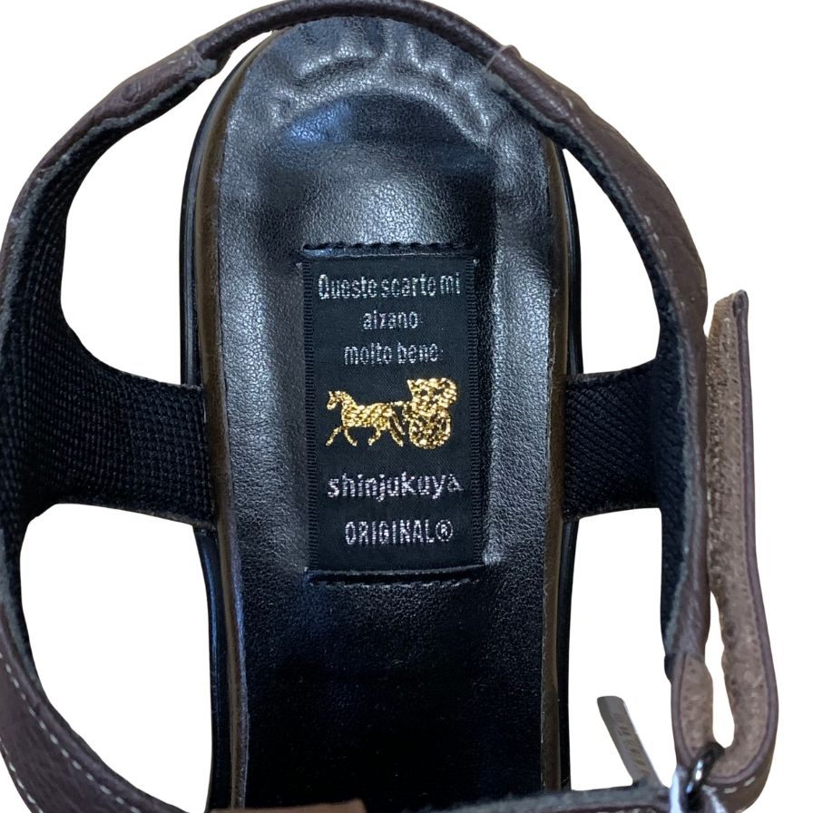 新宿屋 グルカシューズ オーストリッチ 4500-085 ブラウン 24cm レディース shinjukuya 約24.0cm【7F3-1】