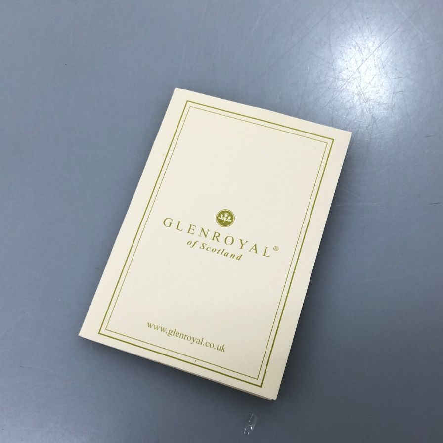 グレンロイヤル 長財布 二つ折り財布 フラップボタン ブライドルレザー グレー系 ゴールド金具 GLENROYAL【AFB54】