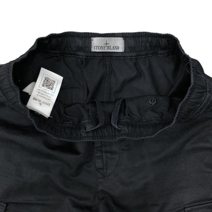 ストーンアイランド カーゴパンツ 791531314 ロゴパッチ コットン ウール ポリウレタン サイズW31 メンズ ブラック STONE ISLAND 【AFB19】