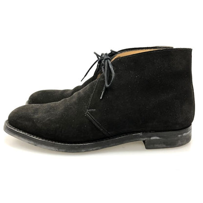 クロケット&ジョーンズ  チャッカブーツ CHERTSEY スエード サイズ8.5 メンズ ブラック CROCKETT&JONES ブーツ 約27.0cm【LA】【中古】