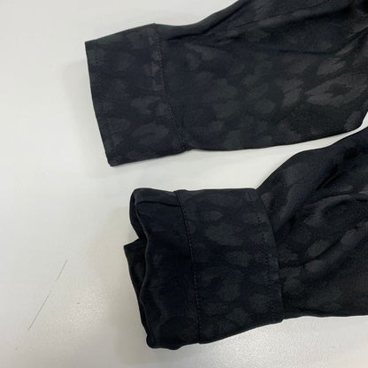 美品◆グッチ 長袖シャツ レオパード シルク ブラック サイズ40 レディース 309580 GUCCI 【AFB18】