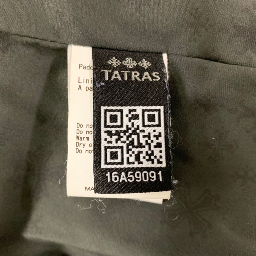 中古◆タトラス ダウンジャケット ドナテロ Rライン ポーランド製 MTA16A4289 メンズ サイズ1 グレー TATRAS DONATELLO 【AFB37】