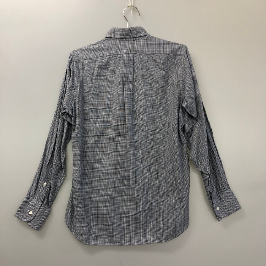 美品◆インディビジュアライズドシャツ 長袖シャツ ボタンダウン チェック グレー メンズ サイズ15-32 INDIVIDUALIZED SHIRTS 【AFB51】