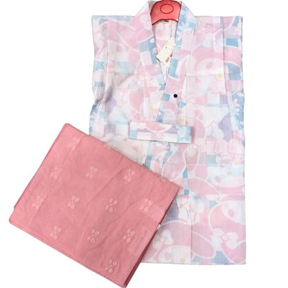 ふりふ 浴衣 サンリオ マイメロディ サイズ110 レディース キッズ ピンク系【AFB45】【中古】