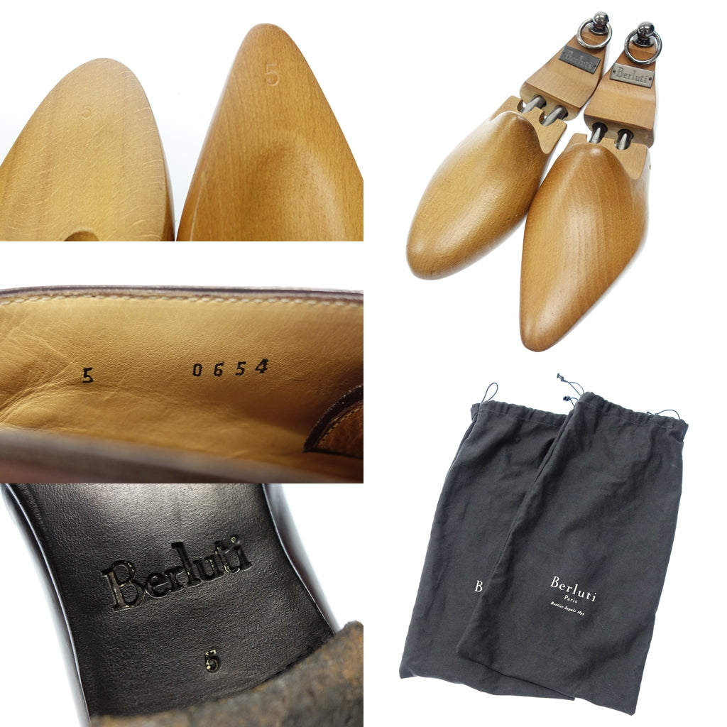 ベルルッティ ショートブーツ レザー メンズ サイズ5 ブラウン Berluti 約24.5cm【AFC29】