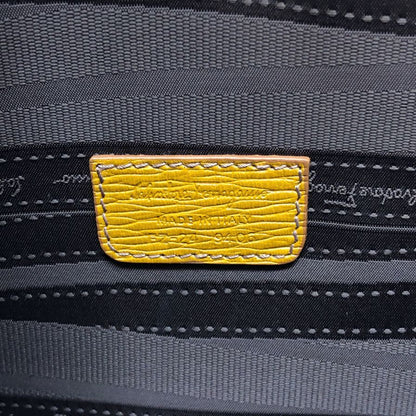 サルヴァトーレ フェラガモ ドキュメントケース クラッチ メンズ イエロー salvatore ferragamo【AFE3】【中古】