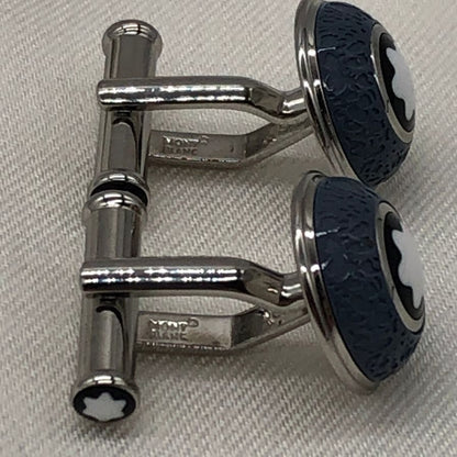 モンブラン カフリンクス 作家シリーズ ヨハン ヴォルフガング フォン ゲーテ シルバー×ブルー MB134674 Montblanc【AFI10】【中古】