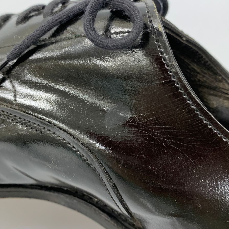 ブルックスブラザーズ  レザーシューズ 911 エナメル 905  プレーントゥ 内羽根 メンズ サイズ41D  ブラック BROOKS BROTHERS 約26.0cm【AFC34】
