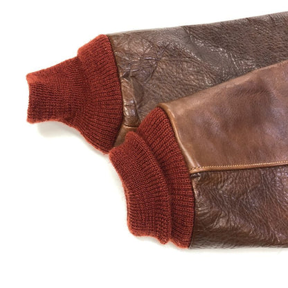 美品◆バズリクソンズ レザージャケット A-2 ホースハイド ワッペン メンズ ブラウン サイズ36 BUZZ RICKSON'S 【AFG1】