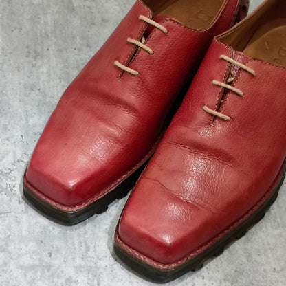 ベルルッティ レザーシューズ ウルテマ ホールカット レッド系 サイズUK6.5 BERLUTI ビジネスシューズ 約25.5cm【LA】【中古】