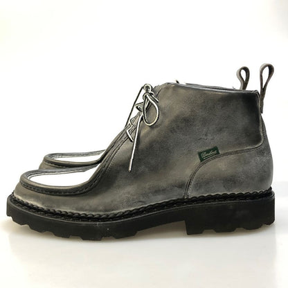 パラブーツ サカイ チロリアンブーツ ブライドルレザー コンビ グレー ホワイト メンズ サイズ8F PARABOOTS Sacai ブーツ 約26.5cm【LA】【中古】