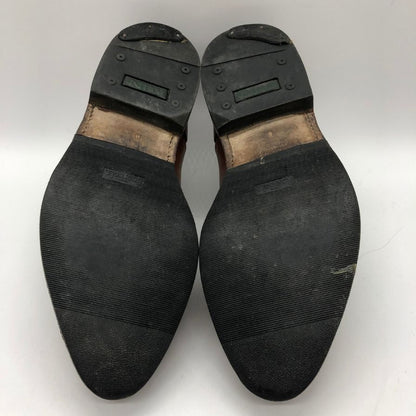 ポリーニ レザーシューズ プレーントゥ クロコ×カーフコンビ メンズ ブラウン サイズ6  POLLINI 約25.0cm【PTM3】