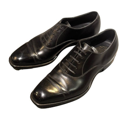 三陽山長 友也 ストレートチップ カーフ ブラック サイズUK6 ビジネスシューズ 約24.0cm【LA】【中古】