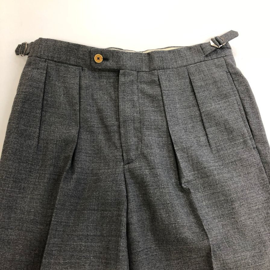 ベルナールザンス ×ビームス ウール混合 スラックス パンツ メンズサイズ US28  グレー BERNARD ZINS × BEAMS 【AFB30】