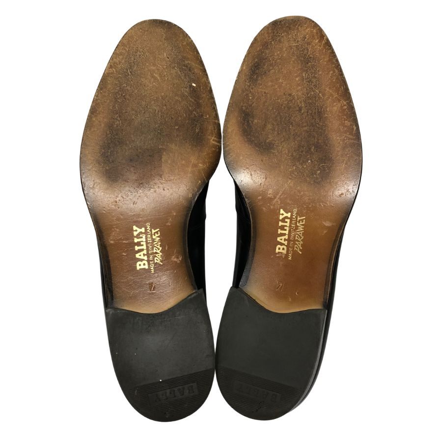 値下げ！BALLY バリー レザー スリッポン ローファー バリー ローファー ウイングチップ レザー スリッポン ブラック