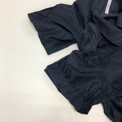 美品◆ジャーナルスタンダード シャツ シルク 半袖 ネイビー サイズM メンズ JOURNAL STANDARD 【AFB43】