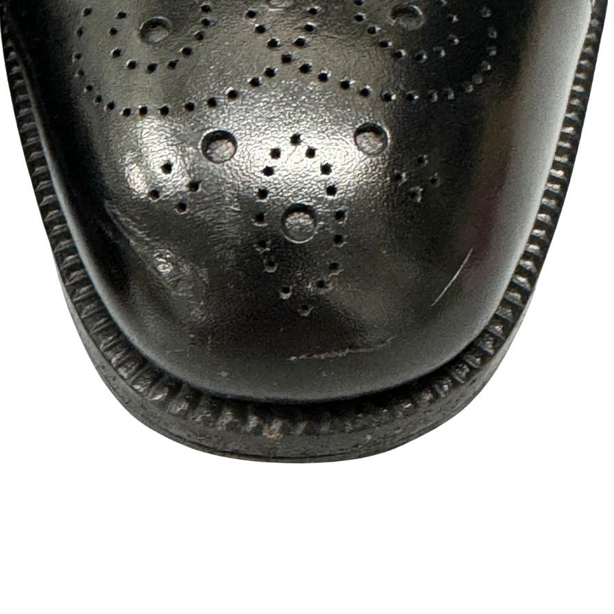 銀座ヨシノヤ SIZE 26.5小笠原シューズ製　クォーターブローグ】カーフ/黒 銀座ヨシノヤ SIZE 26.5小笠原シューズ製 クォーターブローグ