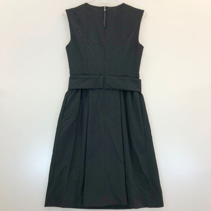 美品◆フォクシーニューヨーク ワンピース タンクフラワー ノースリーブ 29380 ブラック レディース サイズ40 FOXEY NEW YORK 【AFB14】