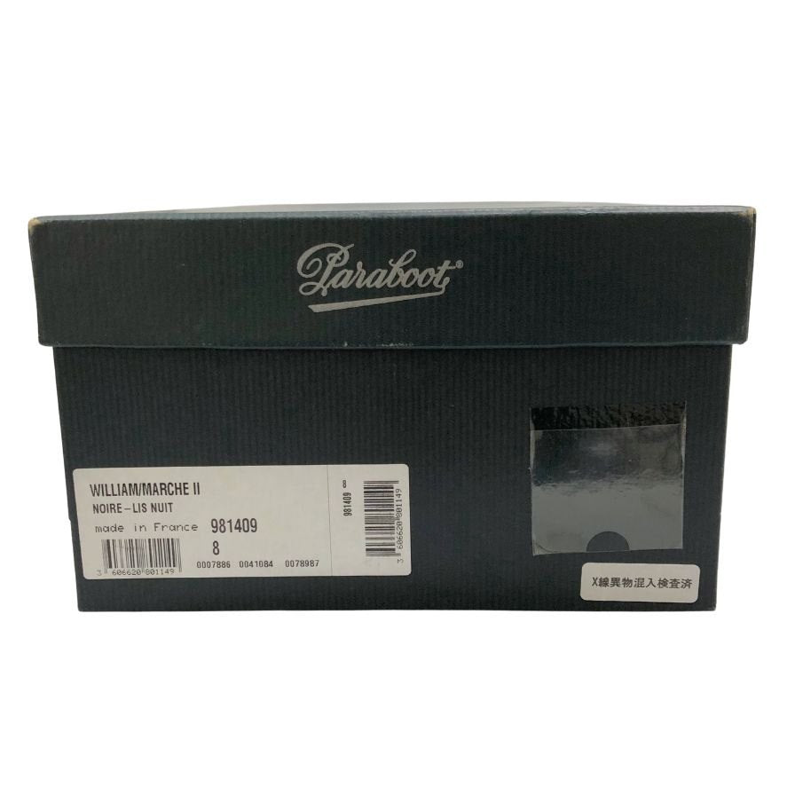 パラブーツ レザーシューズ ダブルモンク ウィリアム カーフ メンズ サイズUK8 ブラック Paraboot WILLIAM ビジネスシューズ 約26.5cm【LA】【中古】