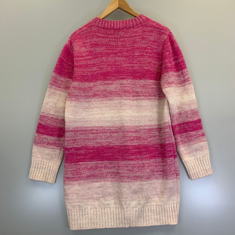 中古◆モスキーノジーンズ ニットセーター ウール ナイロン ボーダー系 レディース ピンク系 サイズS  Moschino Jeans 【AFB2】