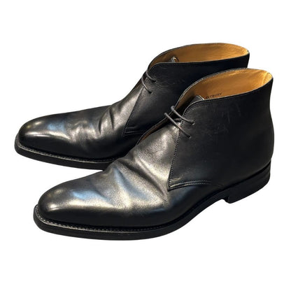 クロケット&ジョーンズ レザーブーツ チャッカ テットベリー ブラック サイズUK9E CROCKETT&JONES ブーツ 約27.5cm【LA】【中古】