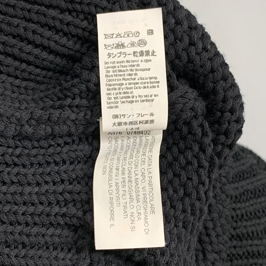 極美品◆レ コパン ハイゲージニット ブラック サイズL レディース LES COPAINS made in italy 【AFB42】