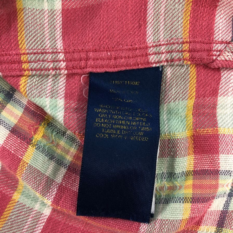 美品◆ポロ ラルフローレン 長袖シャツ チェック ピンク メンズ サイズM POLO RALPH LAUREN 【AFB6】