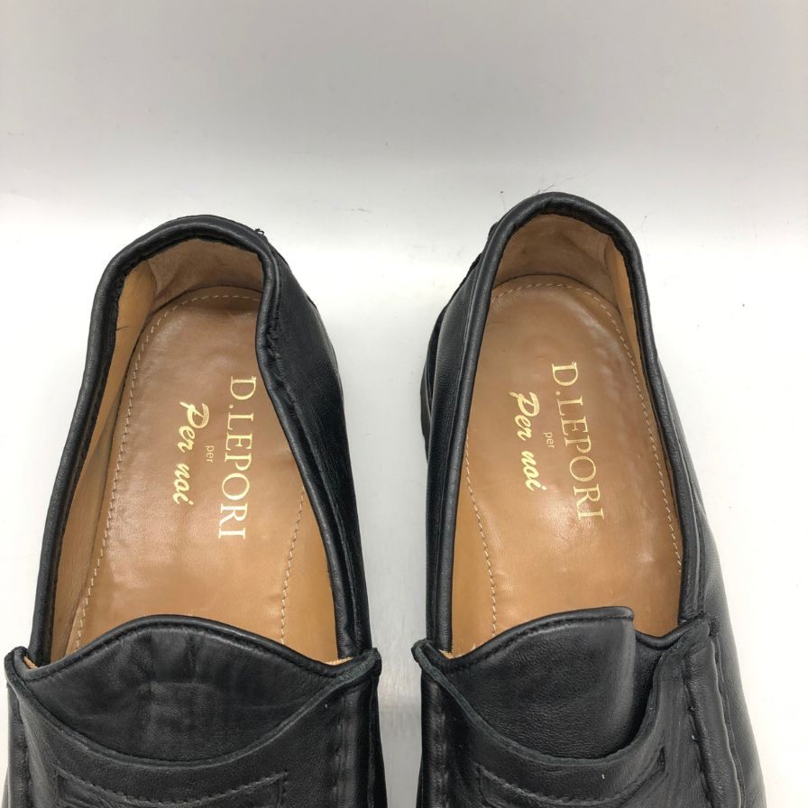 ダニエル レポリ ローファー 9105 ナッパレザー BLACK サイズ43 メンズ DANIELE LEPORI 約27.5cm【AFD2】