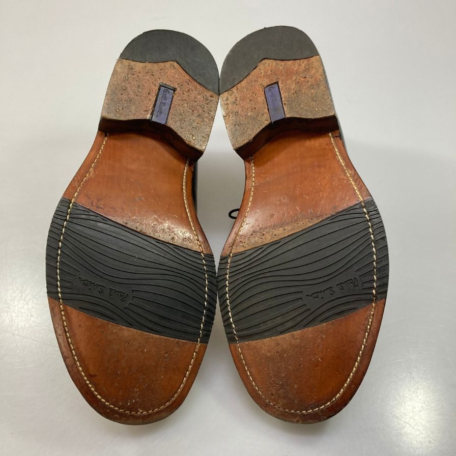 ポールスミス チャッカブーツ レザー ガラスレザー Uチップ 20021 メンズ ブラック サイズ8  Paul smith 約27.0cm【AFC30】