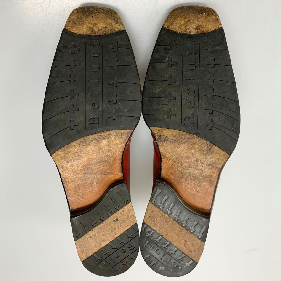 ベルルッティ ローファー A708 オルガ期 ダンディ ソバージュ バーガンディ  サイズ7 Berluti 約25.5cm【AFC31】