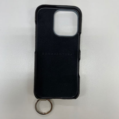 ボナベンチュラ iphoneケース 16PRO対応 リング付き グレージュ シルバー金具【AFI18】【中古】