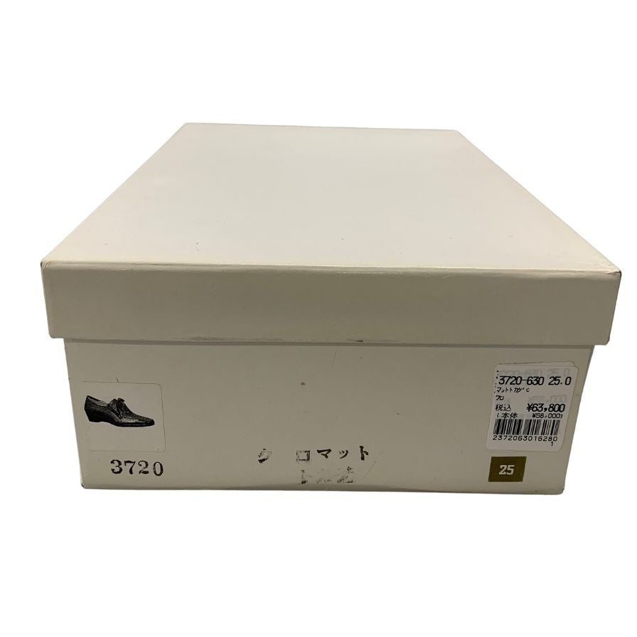 新宿屋 スニーカー レザー 3720 トカゲ ブラック サイズ25.0 レディース shinjukuya 約25.0cm【7-13】