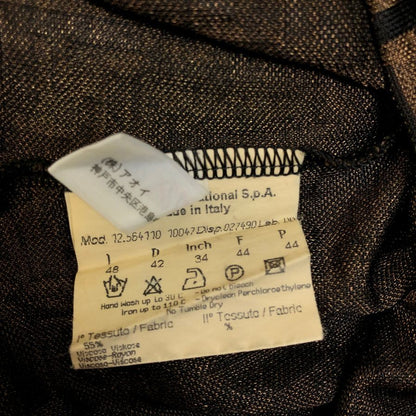 中古◆フェンディ 半袖Tシャツ FF柄 ビンテージ イタリア製 レディース サイズ34インチ ブラウン FENDI 【AFB34】