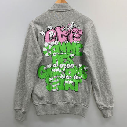 美品◆コムデギャルソンシャツ×カウズ スウェット ジップアップ バックプリント グレー メンズ サイズ不明 FH-T002 COMME des GARONS SHIRT×kaws 【AFB21】