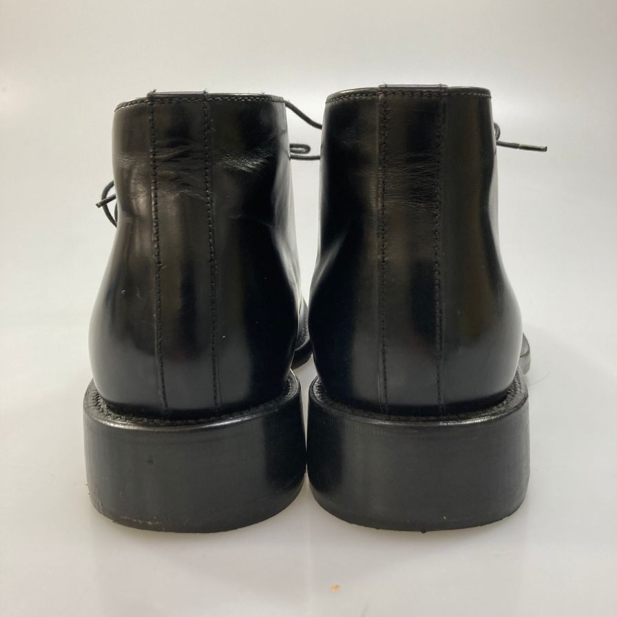 ポールスミス チャッカブーツ レザー ガラスレザー Uチップ 20021 メンズ ブラック サイズ8  Paul smith 約27.0cm【AFC30】