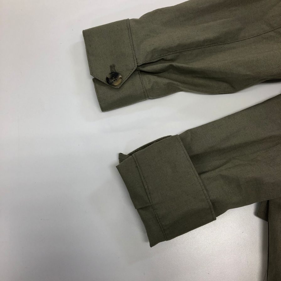 極美品◆フストヒメノ テバジャケット カーキ リネン コットン メンズ サイズ46想定 JUSTO GIMENO 【AFF22】